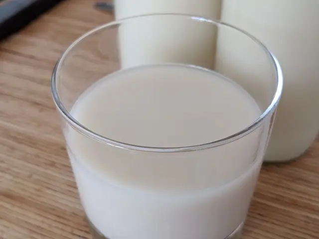 A glass of milk